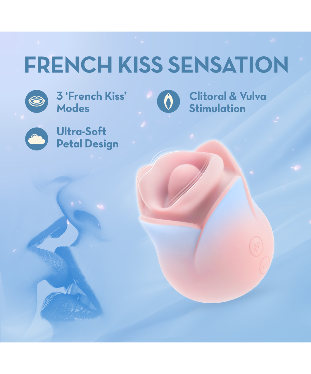 Blush Kissing Rose kustīgs klitora stimulators