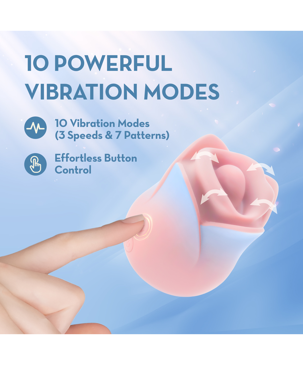 Blush Kissing Rose kustīgs klitora stimulators