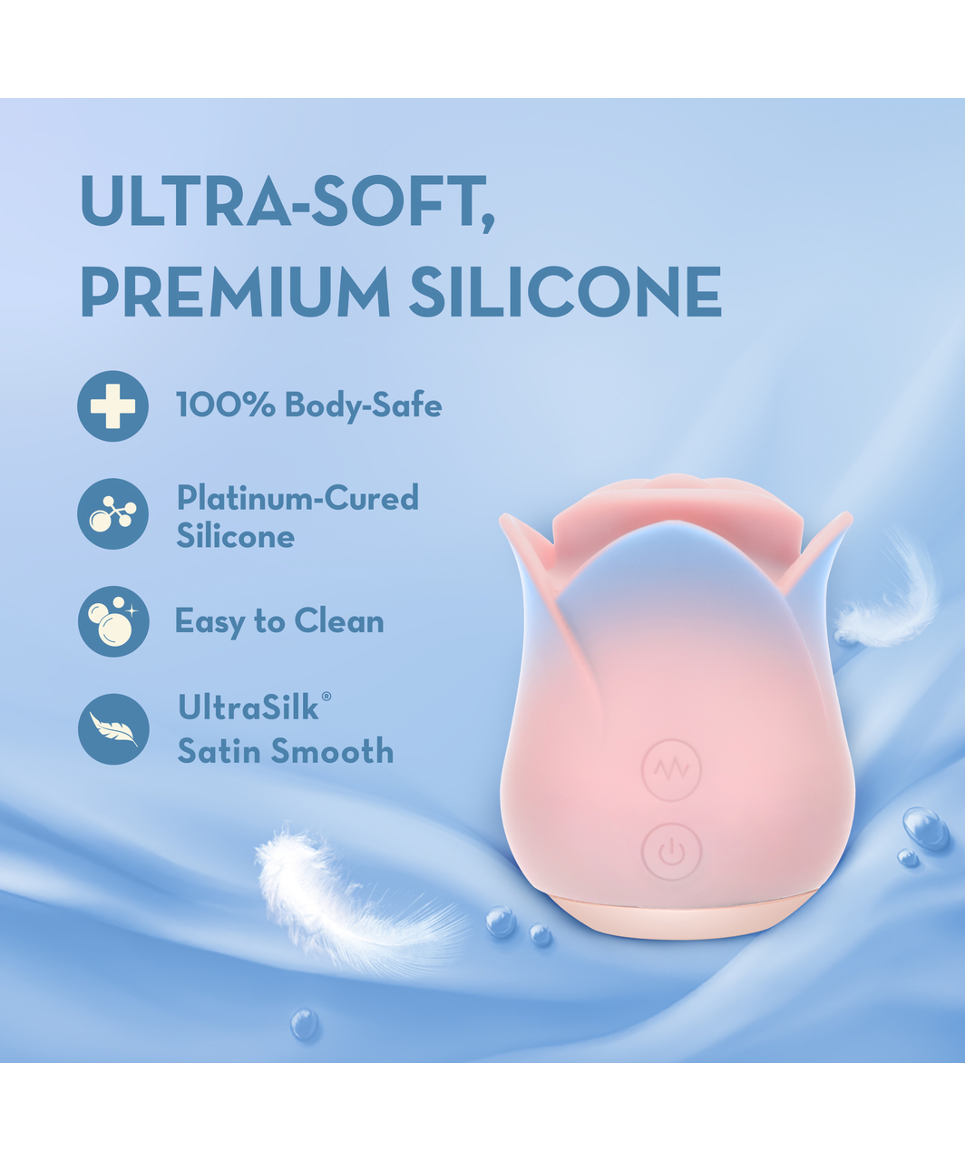 Blush Kissing Rose kustīgs klitora stimulators