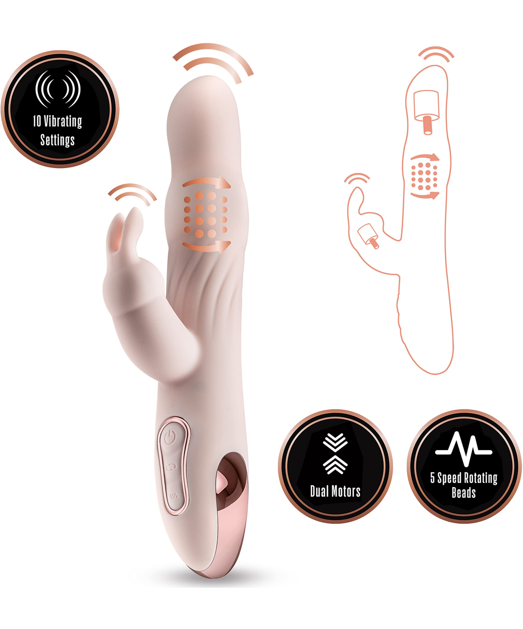 Blush Lush Aurora Gyrating Rabbit Vibrator