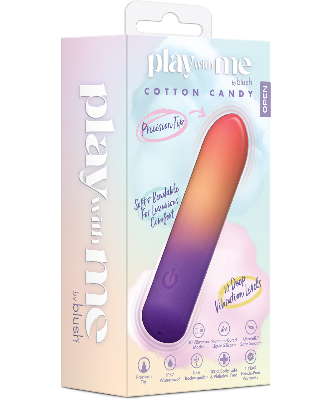 Blush Play With Me Cotton Candy elastīgs minivibrators