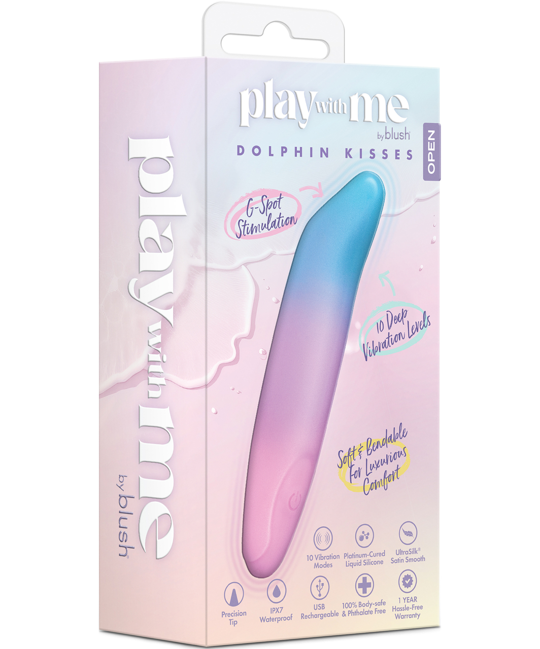 Blush Play With Me Dolphin Kisses elastīgs minivibrators
