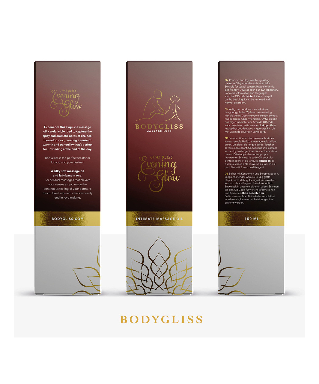 Bodygliss aromātisks silikona masāžas gels lubrikants (150 ml)