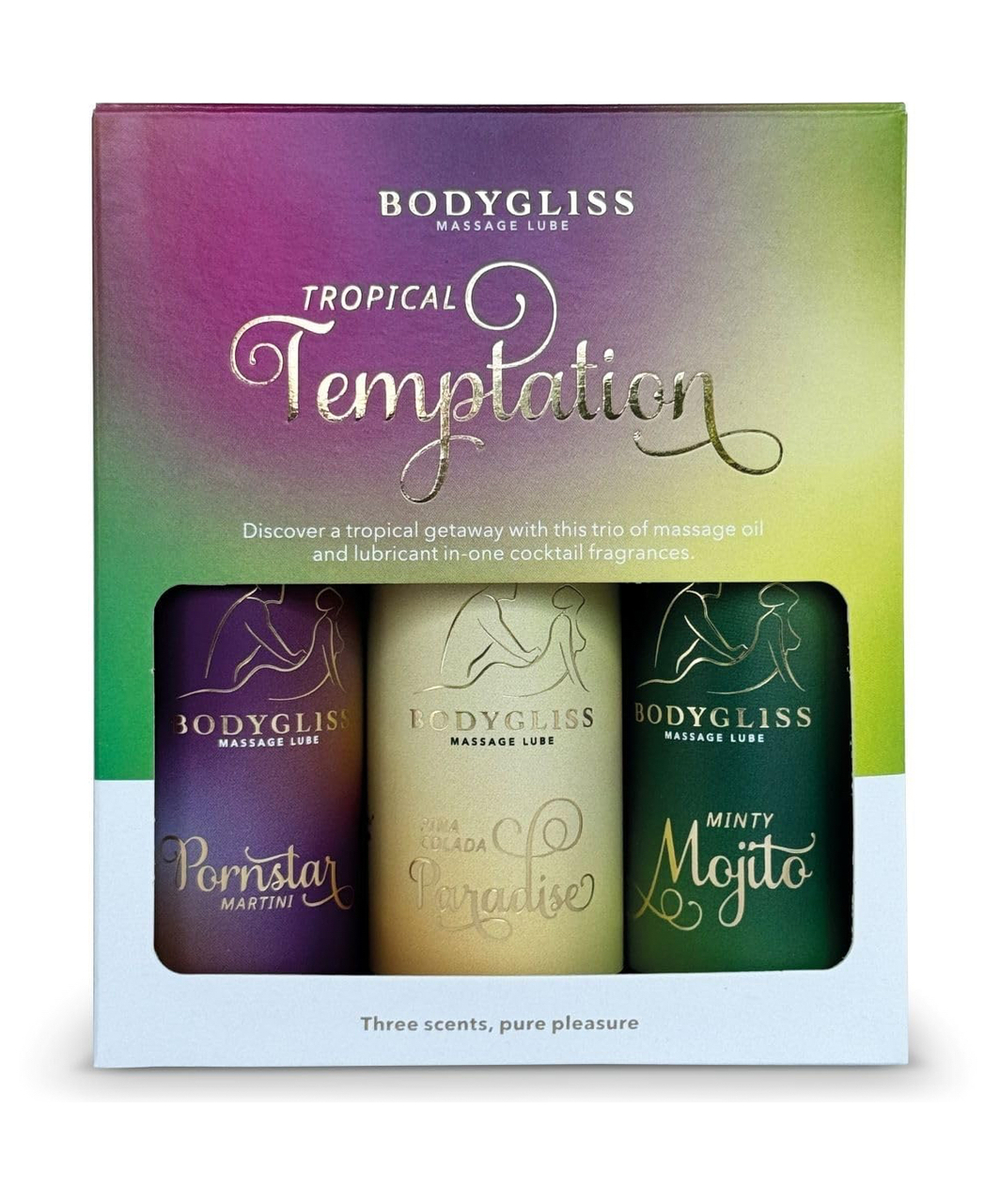 Bodygliss Tropical Temptation zestaw żeli intumnych do masażu (3 x 30 ml)
