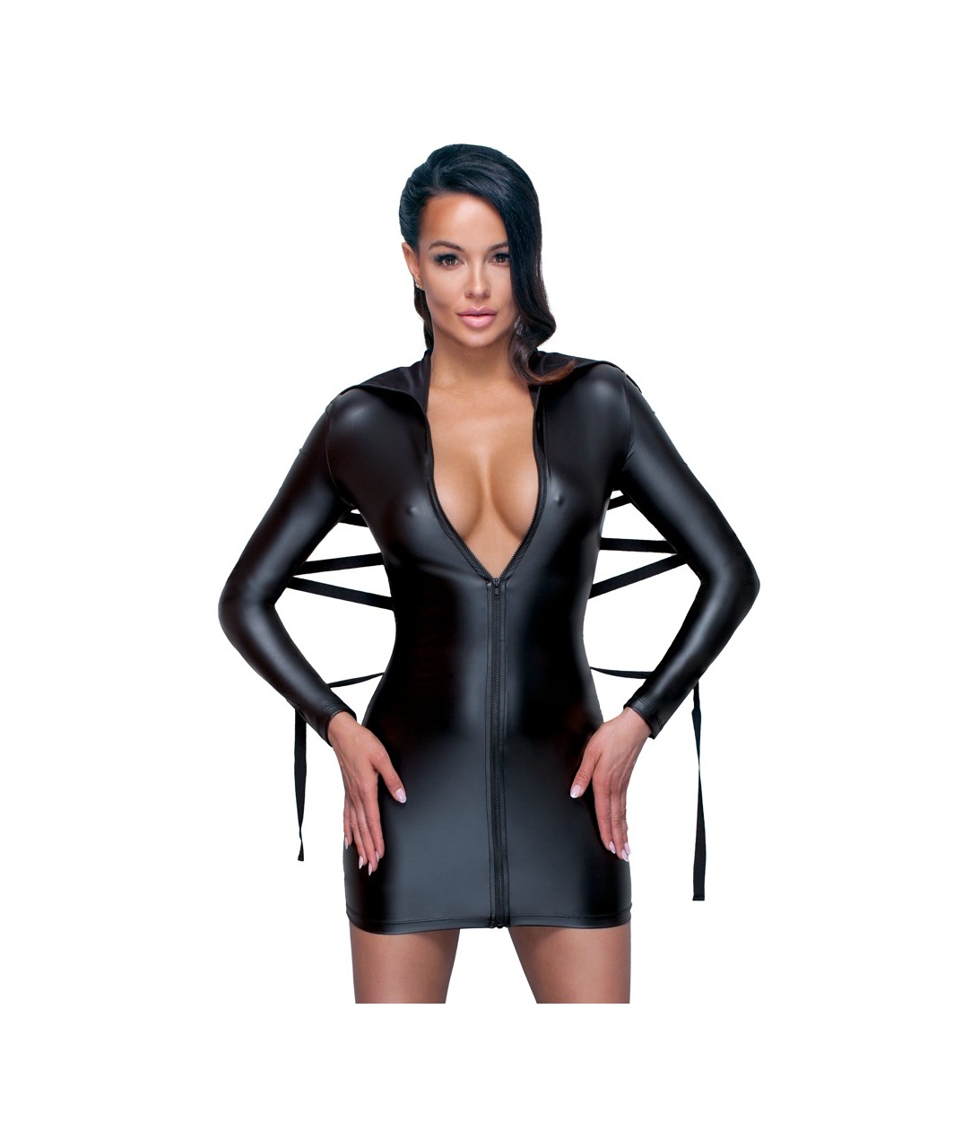 Cottelli Lingerie Bondage black mini dress