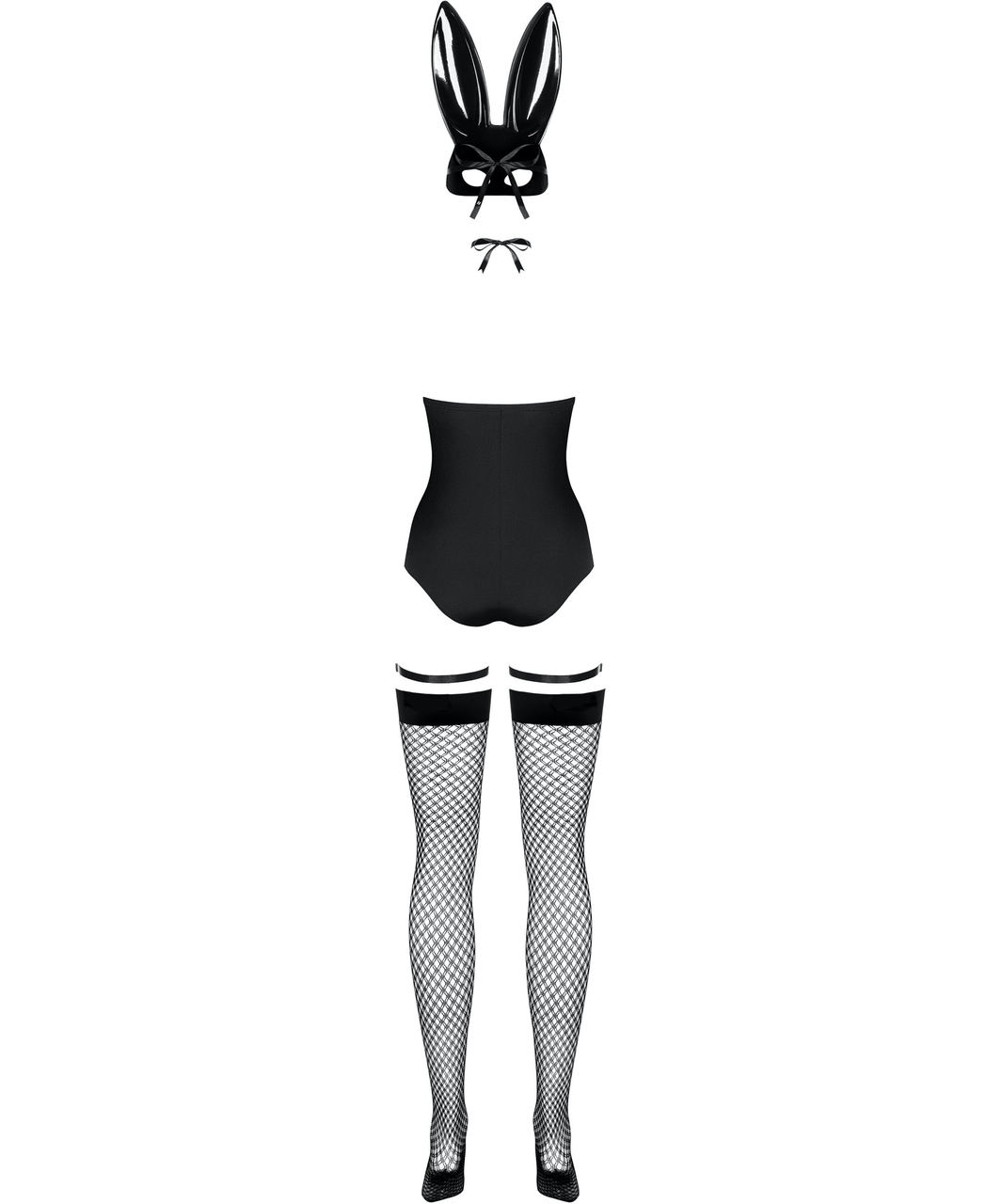 Obsessive черный эротический костюм зайчика с маской