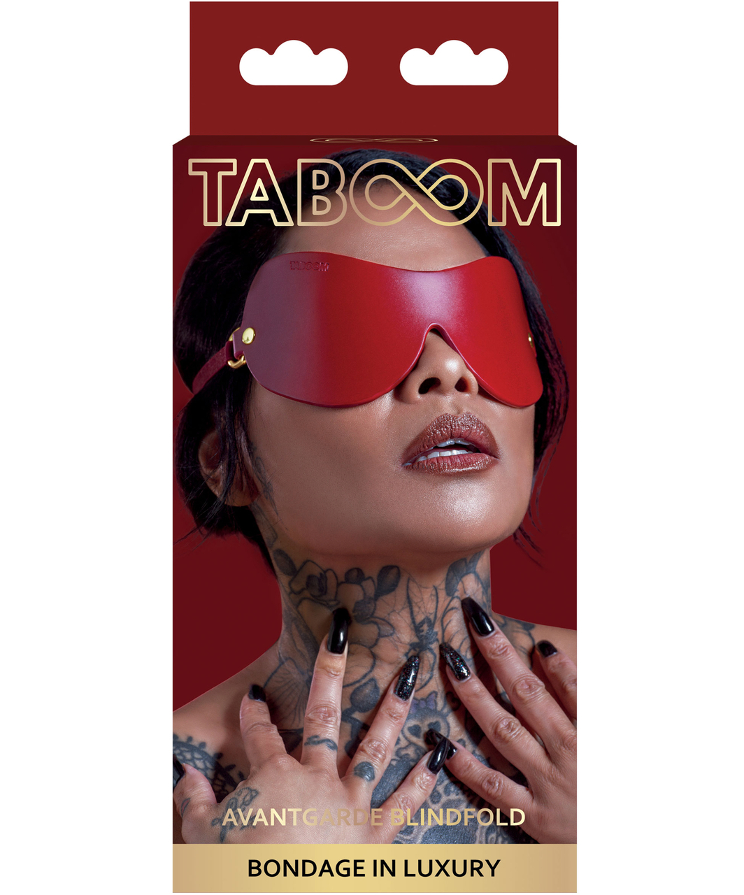 Taboom burgundy faux leather blindfold