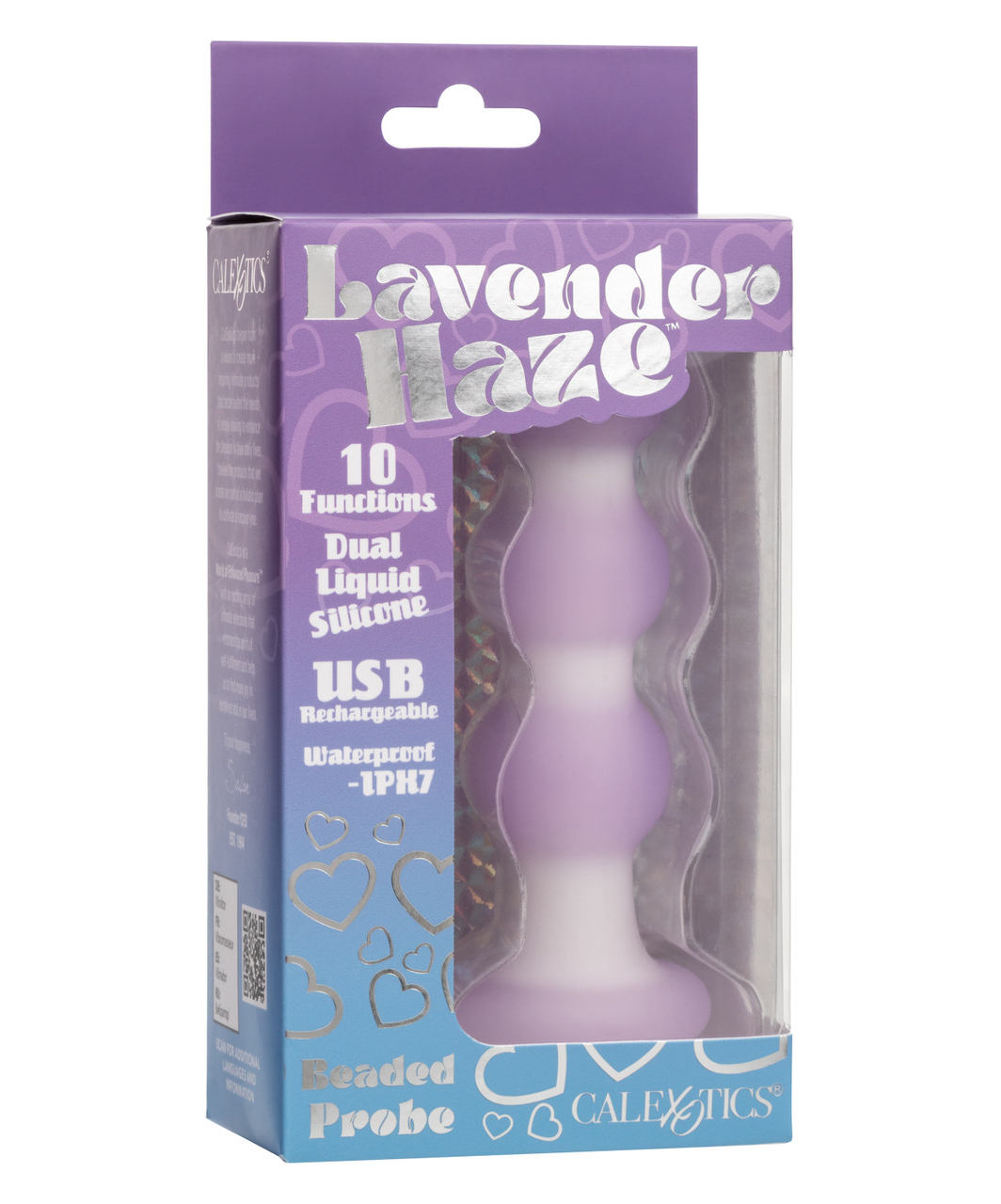 CalExotics Lavender Haze Beaded Vibrating Anal Plug