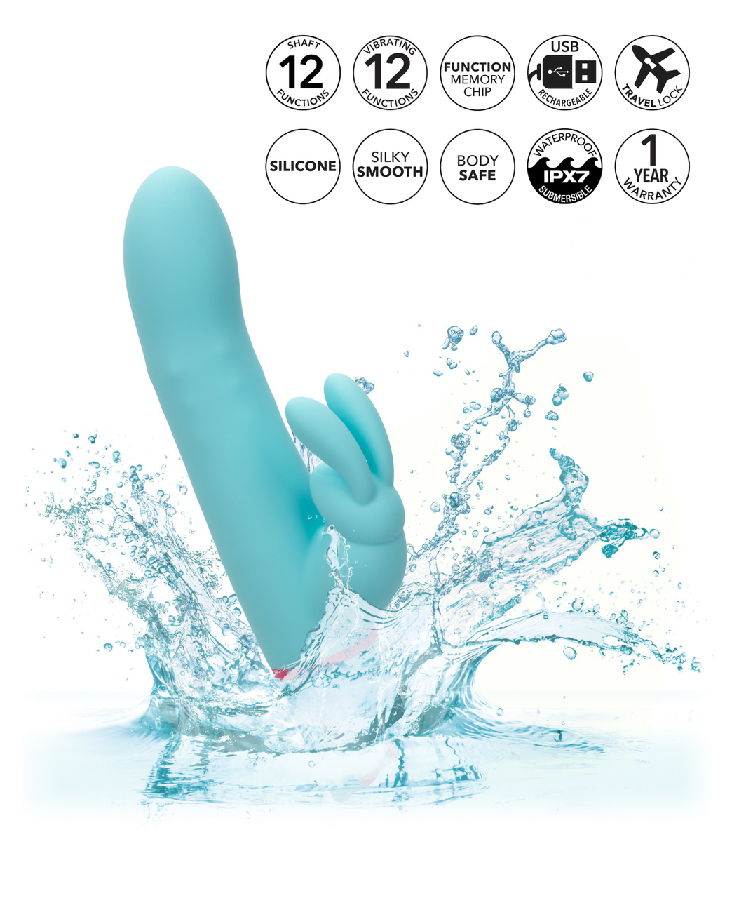 CalExotics Love Bunny rotējošs vibrators ar klitora stimulatoru