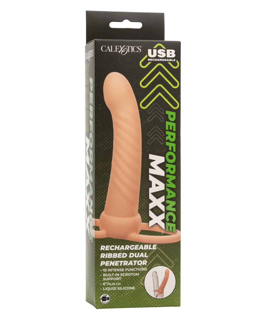 CalExotics Performance Maxx Ribbed penikseen kiinnitettävä vibraattori