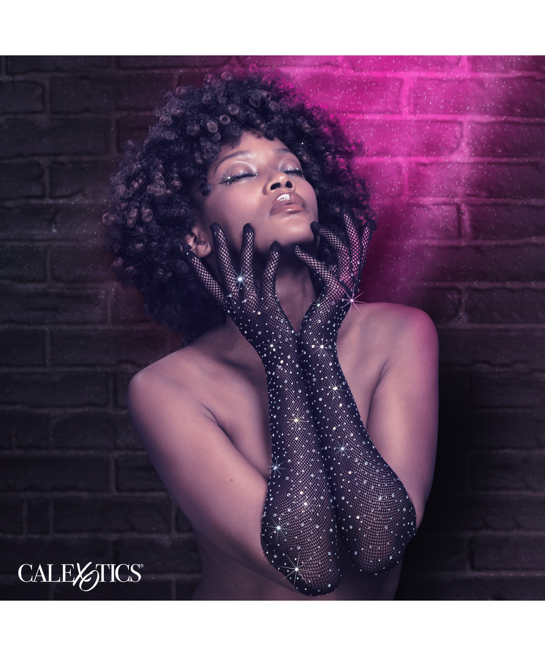 CalExotics Radiance сетчатые перчатки в стразах