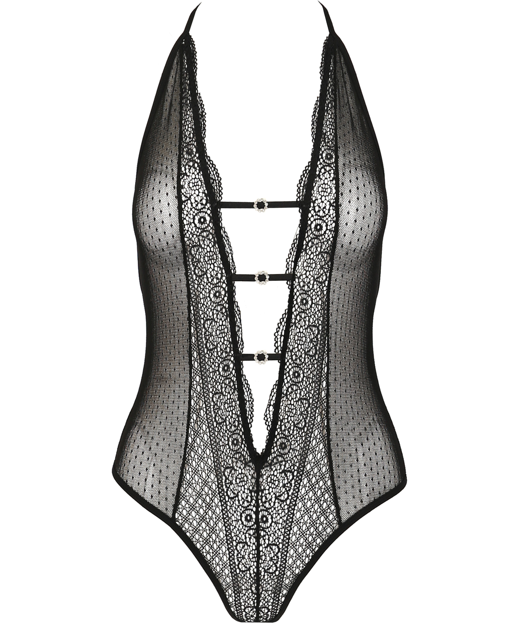 Casmir Clarisse black sheer mesh bodysuit