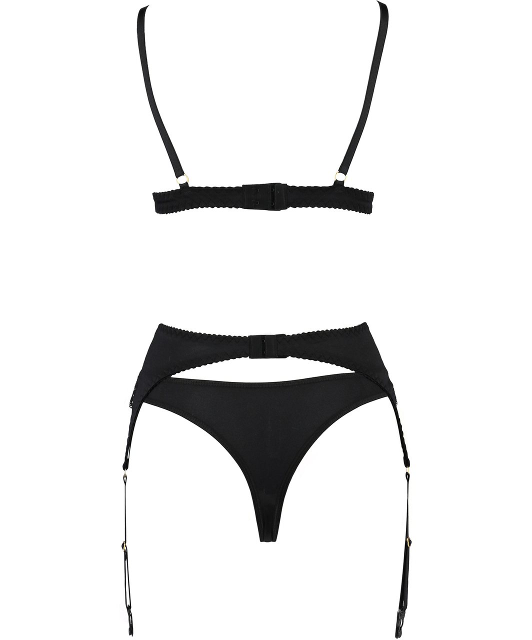 Casmir Divine black suspender lingerie set