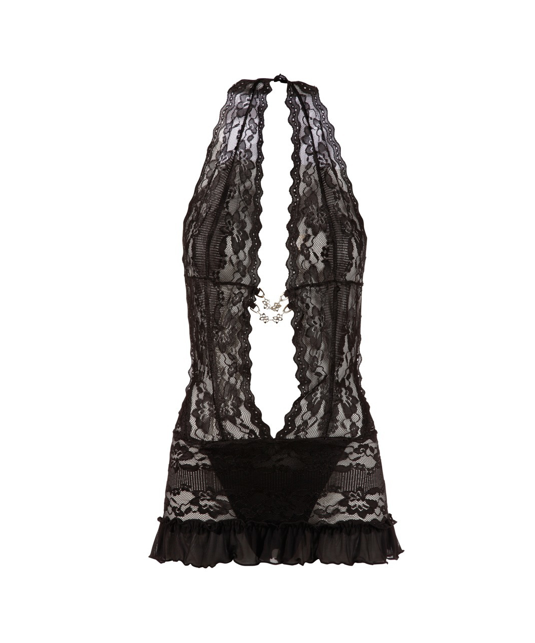 Cottelli Lingerie черное кружевное платье мини