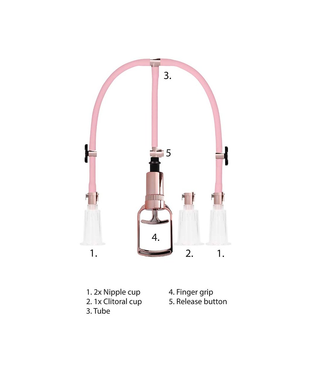 Shots Toys Pumped Rose Gold Clitoral & Nipple Pump Set