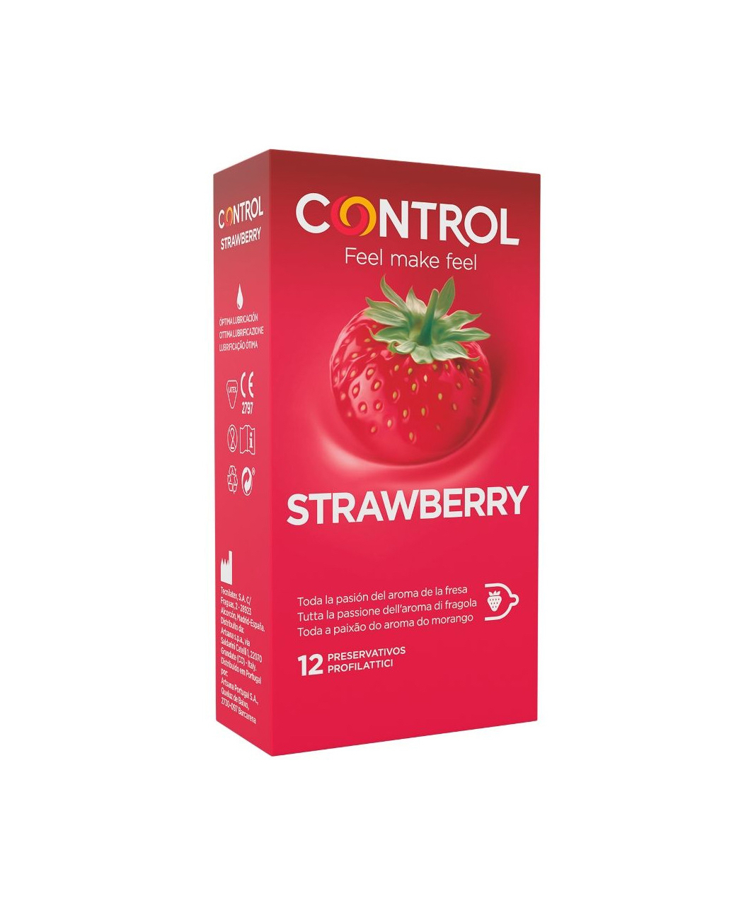 Control Strawberry prezervatīvi (12 gab.)