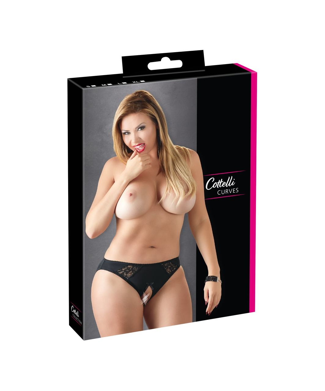 Cottelli Lingerie black crotchless panties