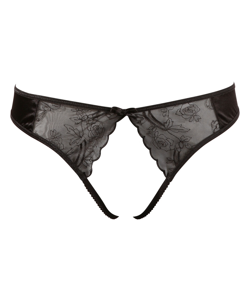 Cottelli Lingerie black crotchless string