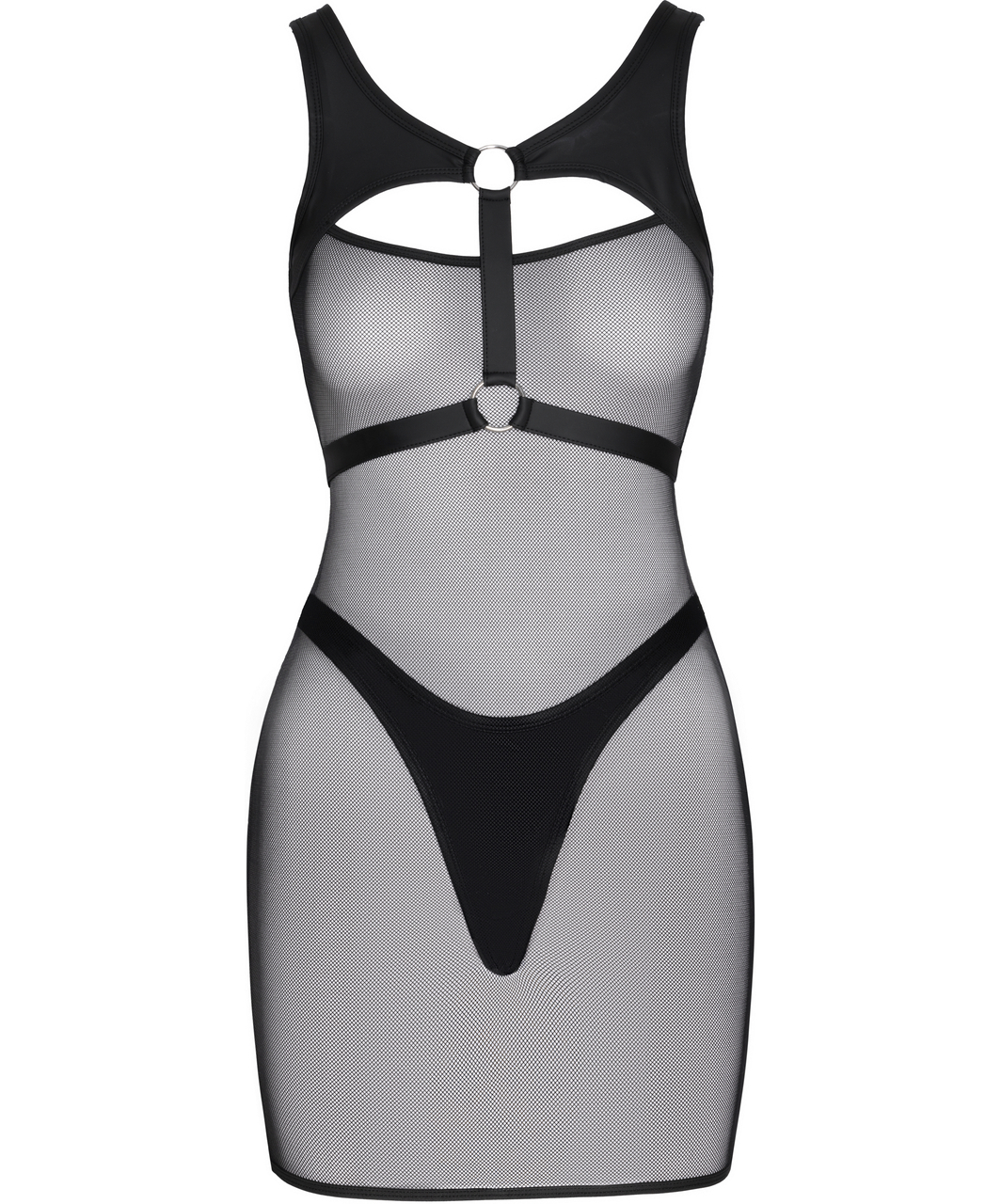 Cottelli Lingerie melna tīkliņkleita un stringi