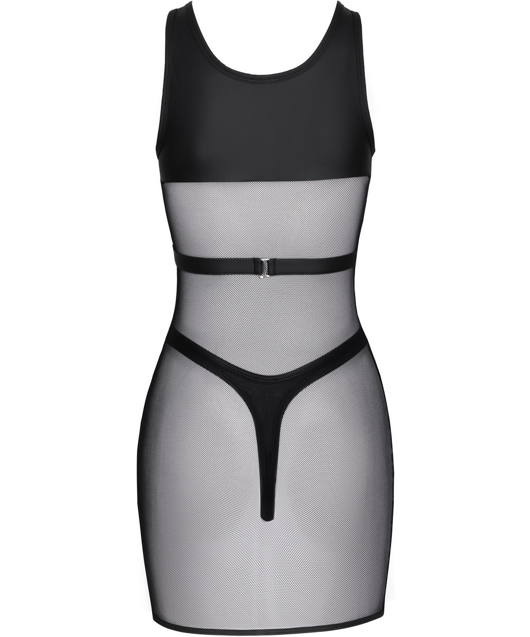 Cottelli Lingerie melna tīkliņkleita un stringi