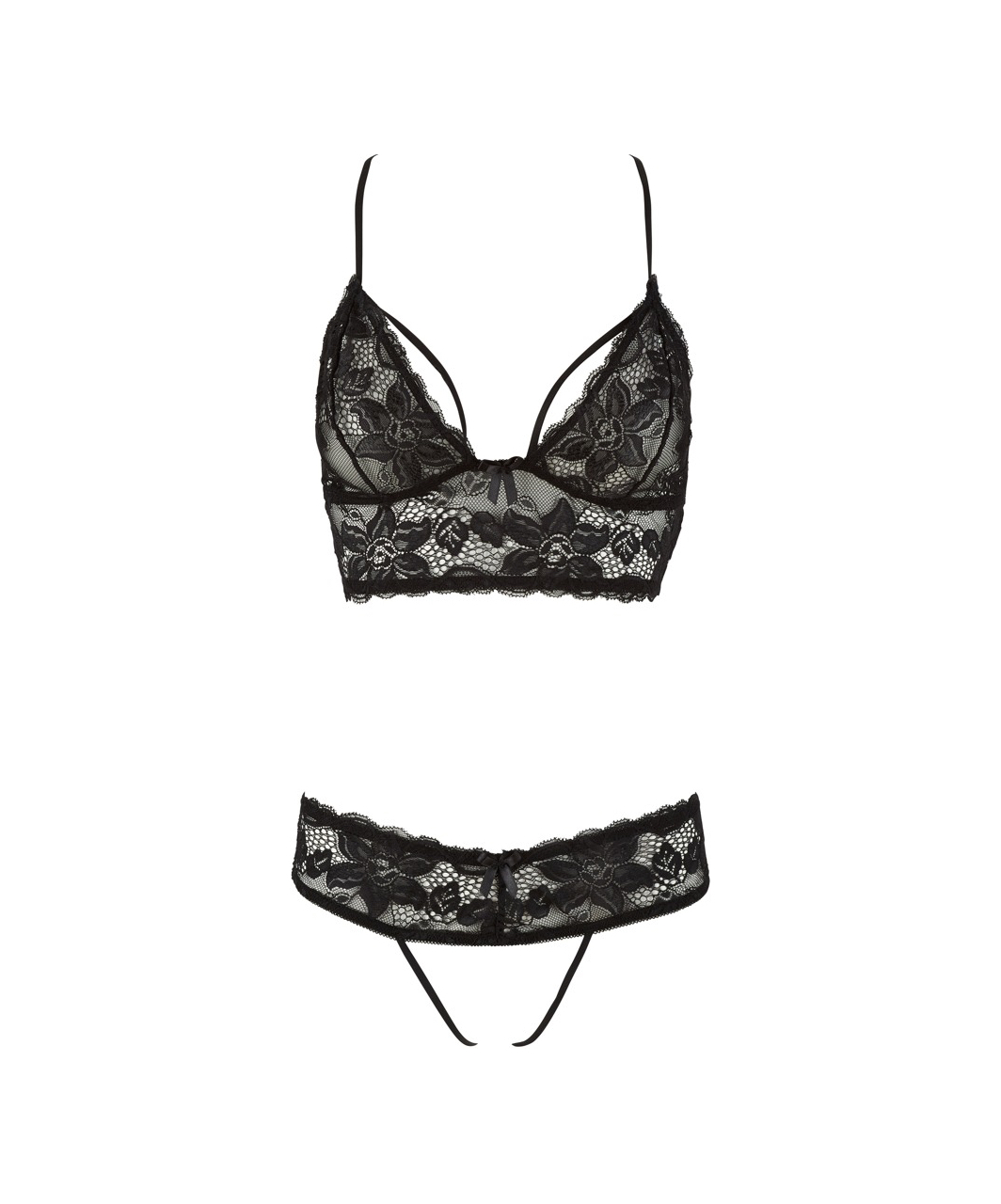 Cottelli Lingerie black lace lingerie set