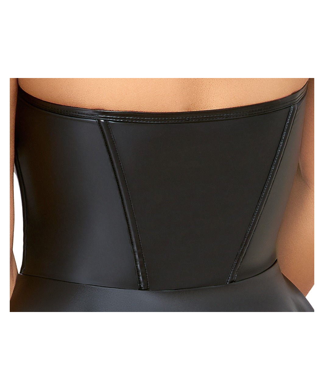Cottelli Lingerie Juoda matinė mini suknelė su metaliniu užsegimu