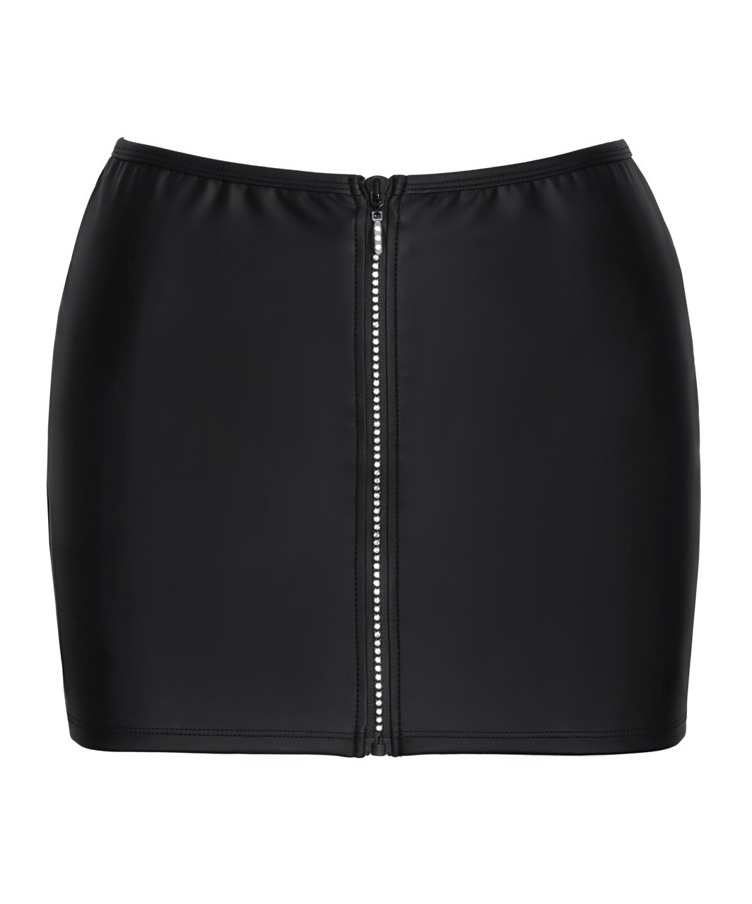 Cottelli Lingerie black matte mini skirt with rhinestones