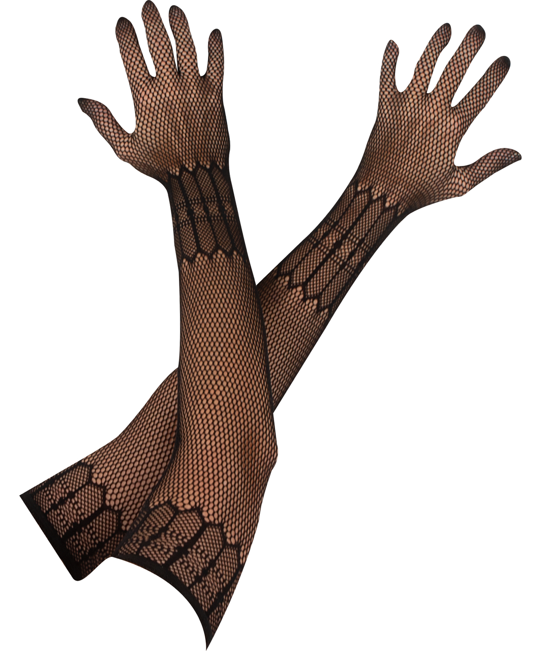 Cottelli Lingerie black net gloves