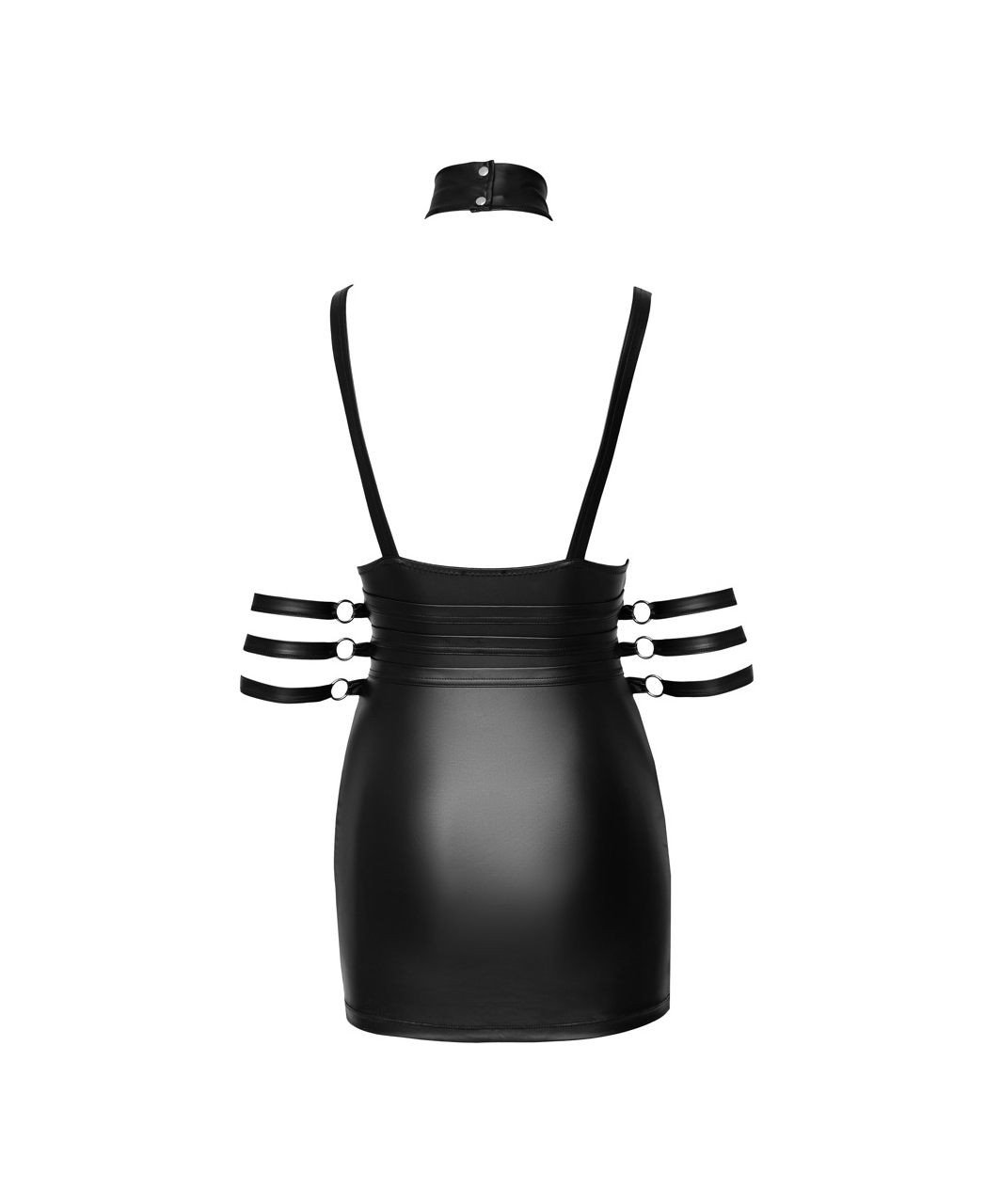 Cottelli Lingerie Bondage черное матовое платье мини