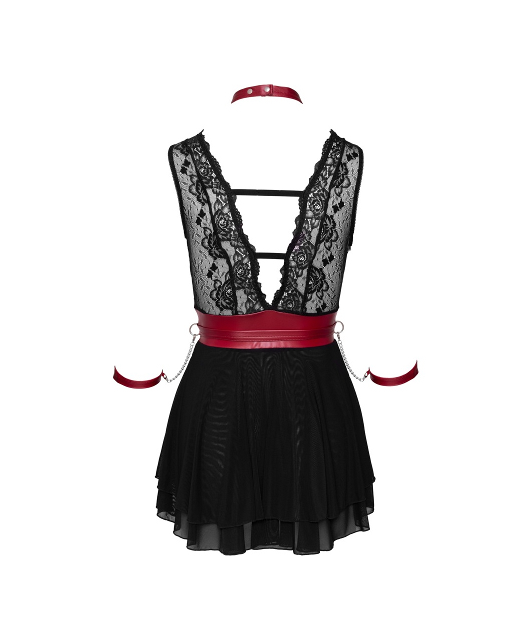 Cottelli Lingerie Bondage black & red babydoll