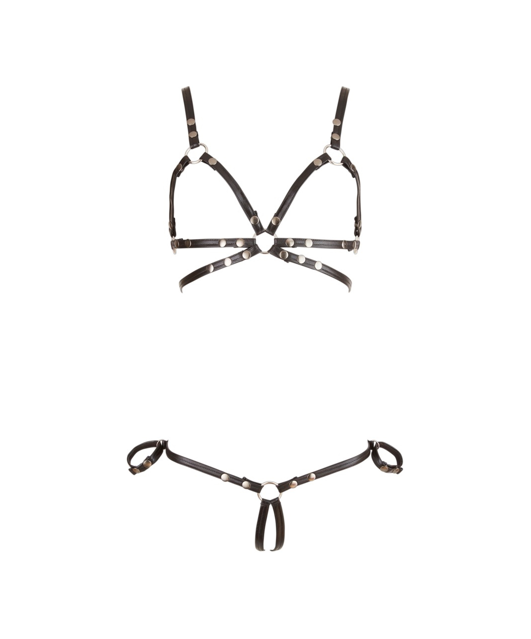 Cottelli Lingerie Bondage harness lingerie with restraints