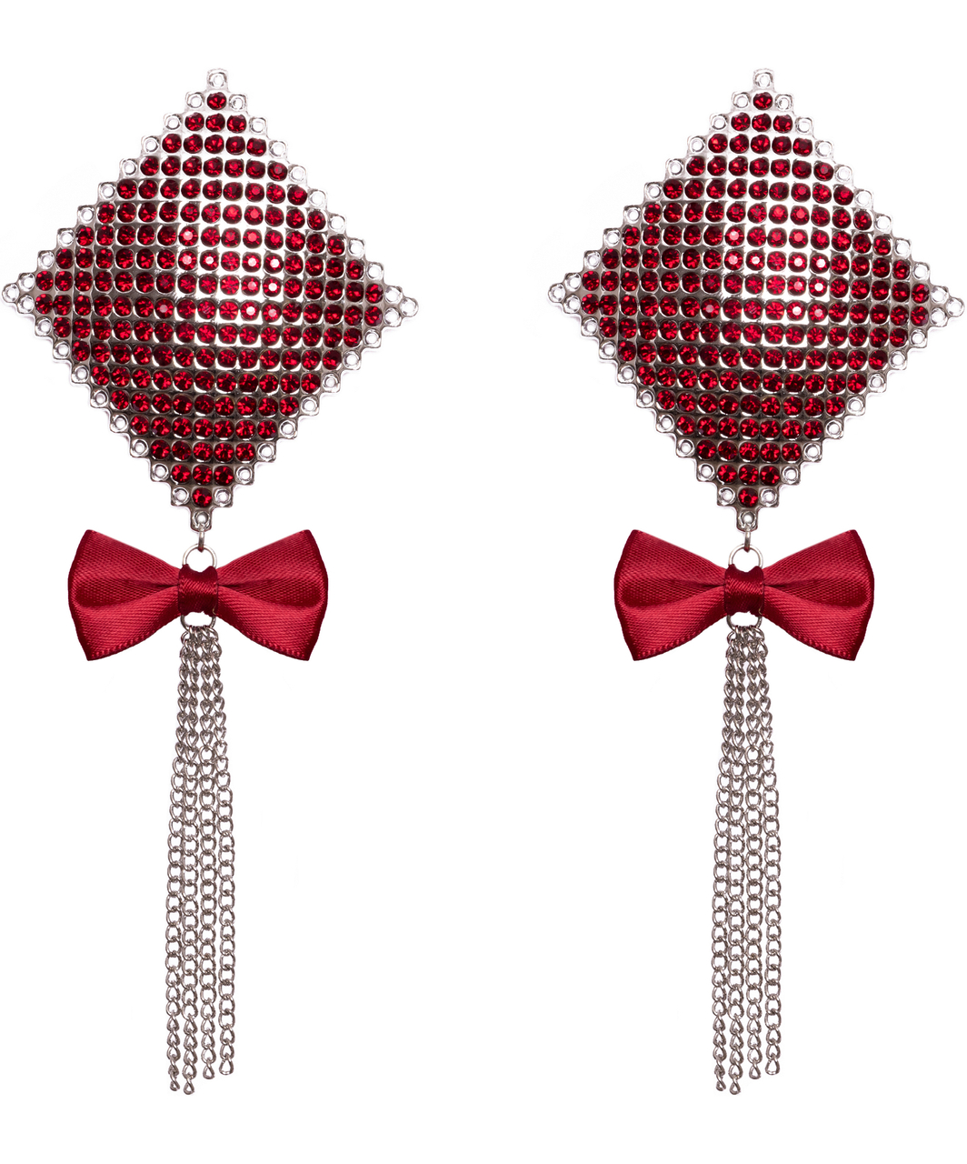 Cottelli Lingerie Chantal red rhinestone pasties