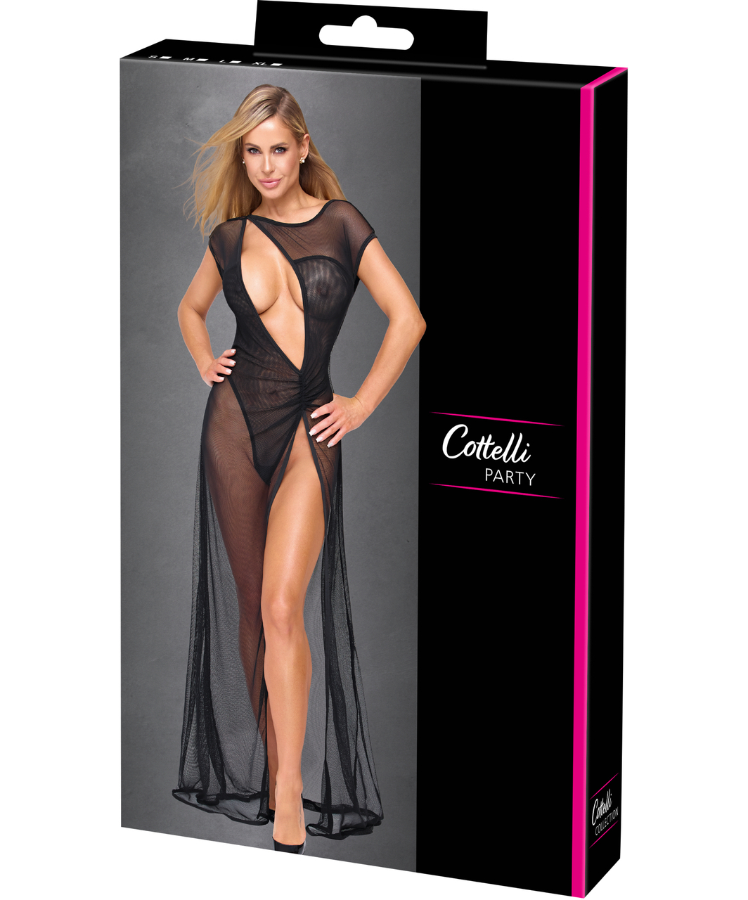 Cottelli Lingerie Delicatty black sheer mesh dress