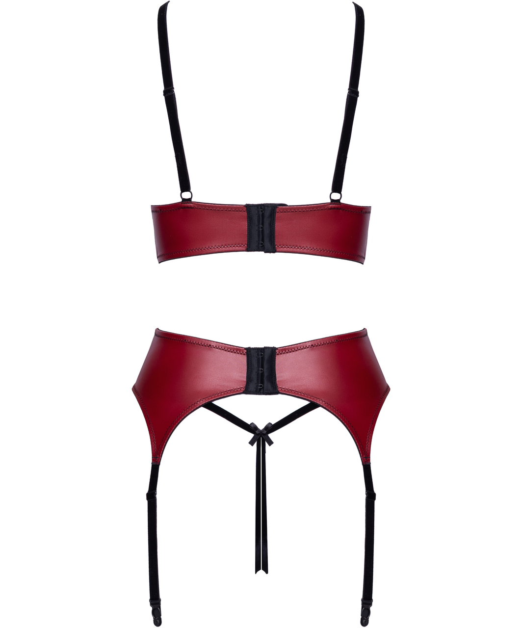 Cottelli Lingerie Noctyra sarkanmelns atvērts apakšveļas komplekts
