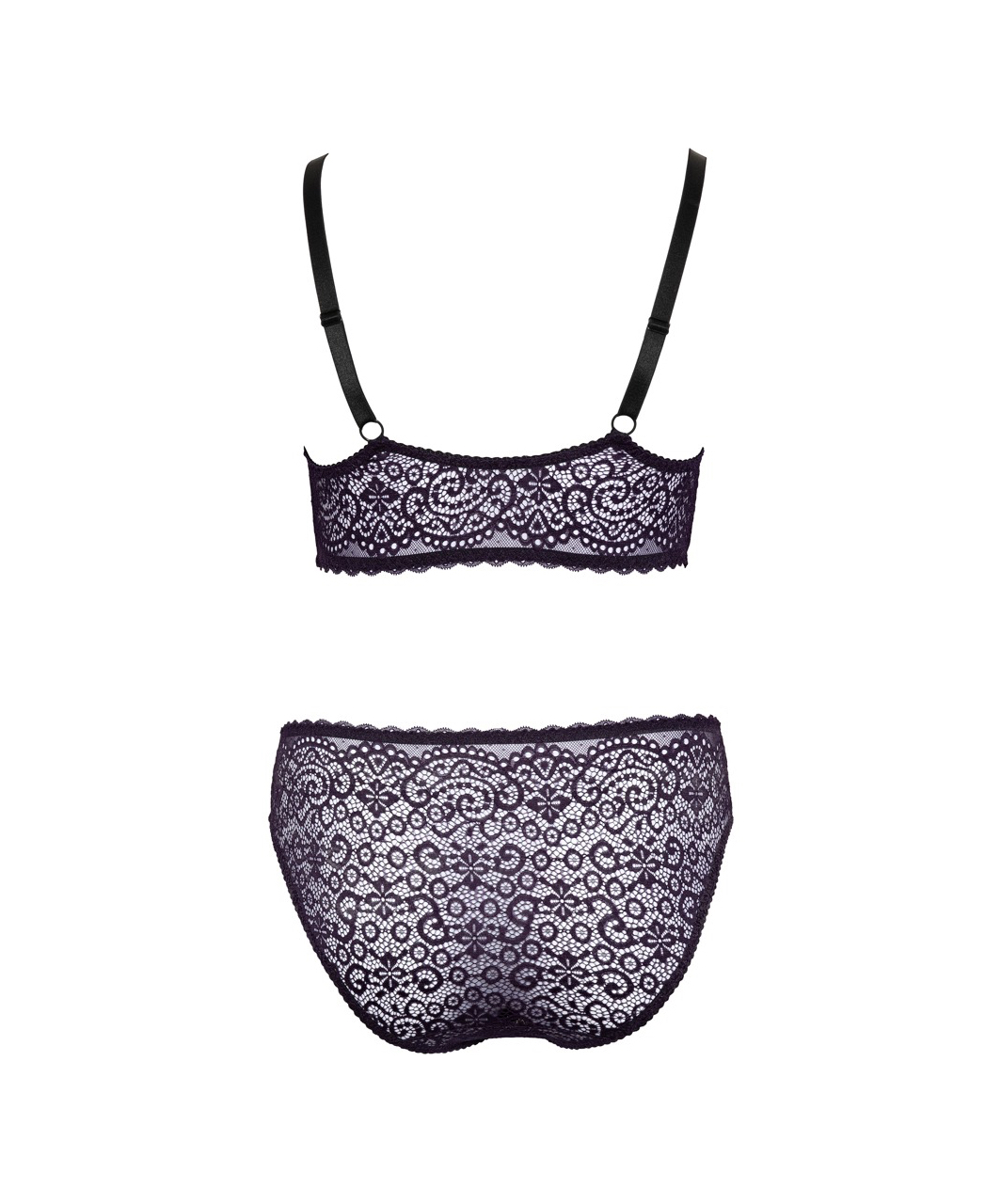 Cottelli Lingerie purple lace lingerie set