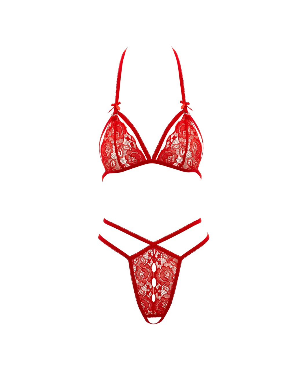 Cottelli Lingerie punasest pitsist pesukomplekt