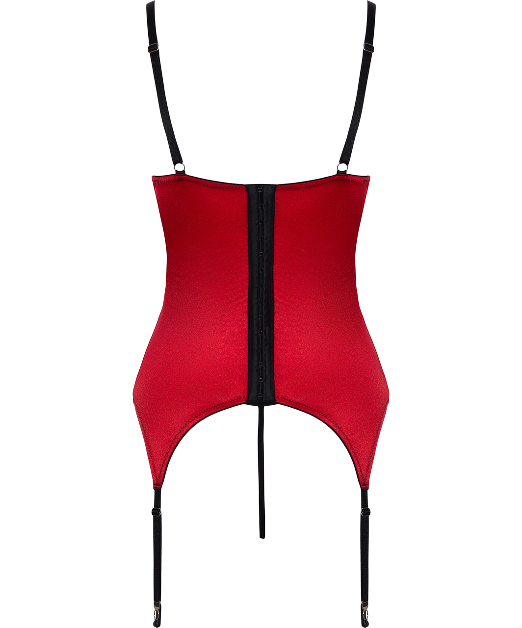 Cottelli Lingerie punane avatud korsett stringidega