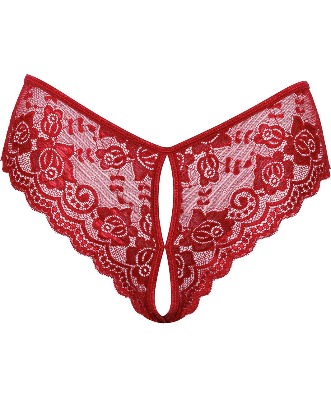 Cottelli Lingerie Rouby красные кружевные трусики с разрезом
