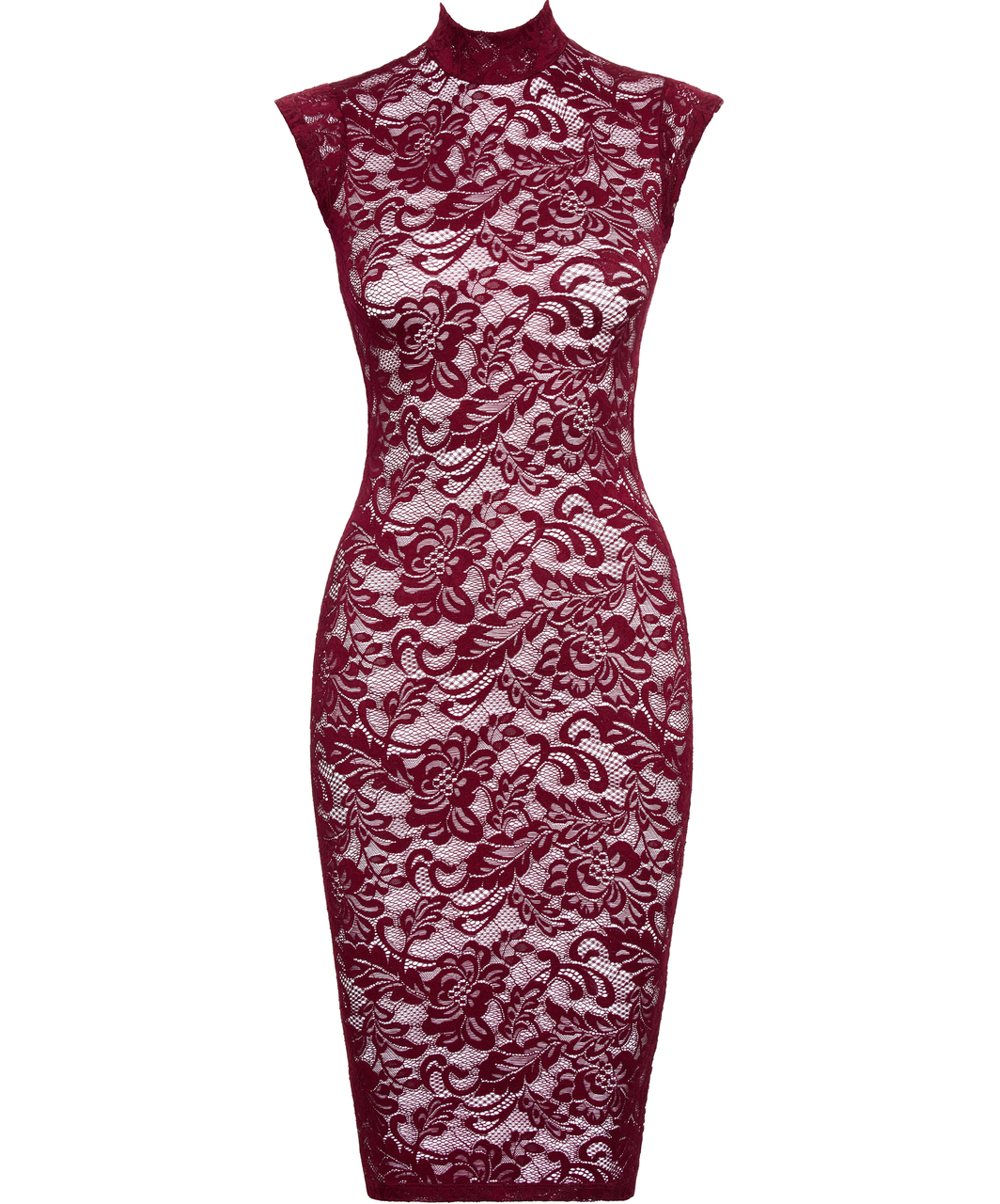 Cottelli Lingerie Sabella burgundy lace dress