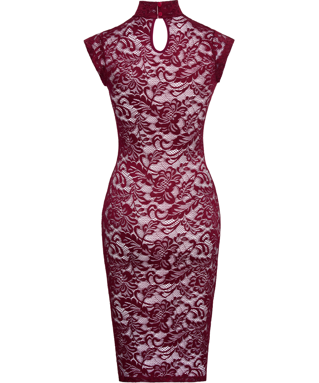 Cottelli Lingerie Sabella burgundy lace dress