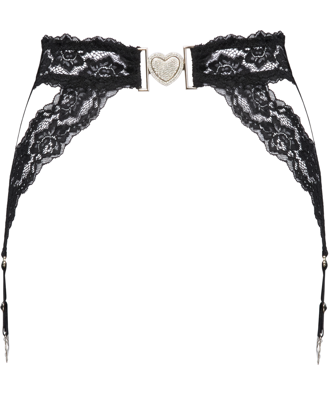 Cottelli Lingerie Shana black lace garter belt