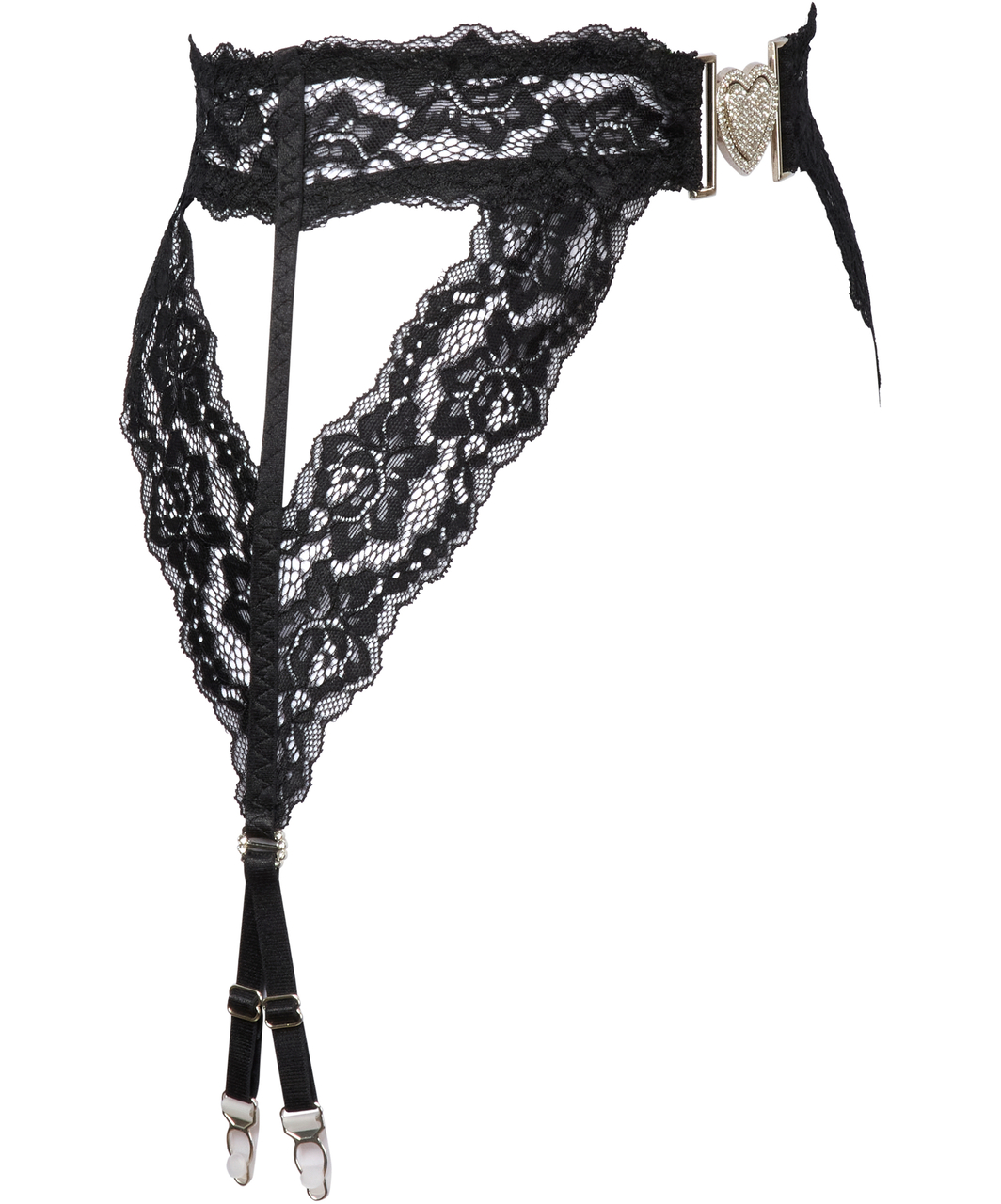 Cottelli Lingerie Shana black lace garter belt
