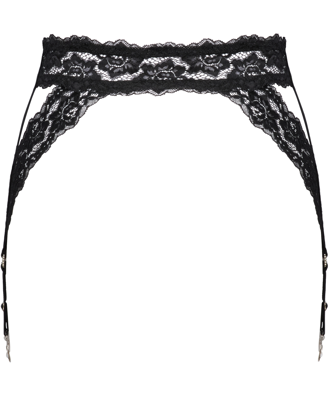 Cottelli Lingerie Shana black lace garter belt