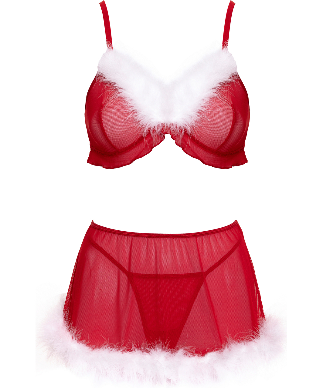 Cottelli Lingerie Starla raudona liemenėlė ir sijonas