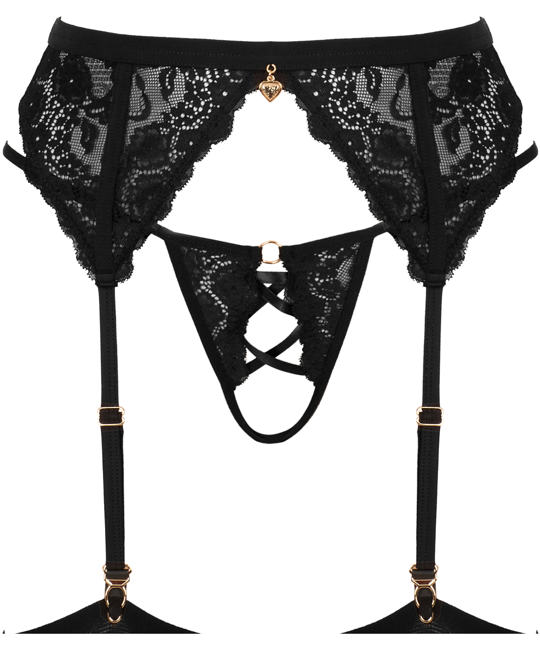 Cottelli Lingerie Vetratina комплект черного нижнего белья