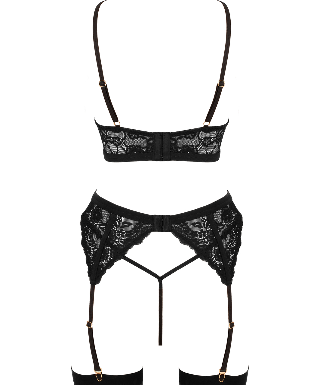 Cottelli Lingerie Vetratina комплект черного нижнего белья