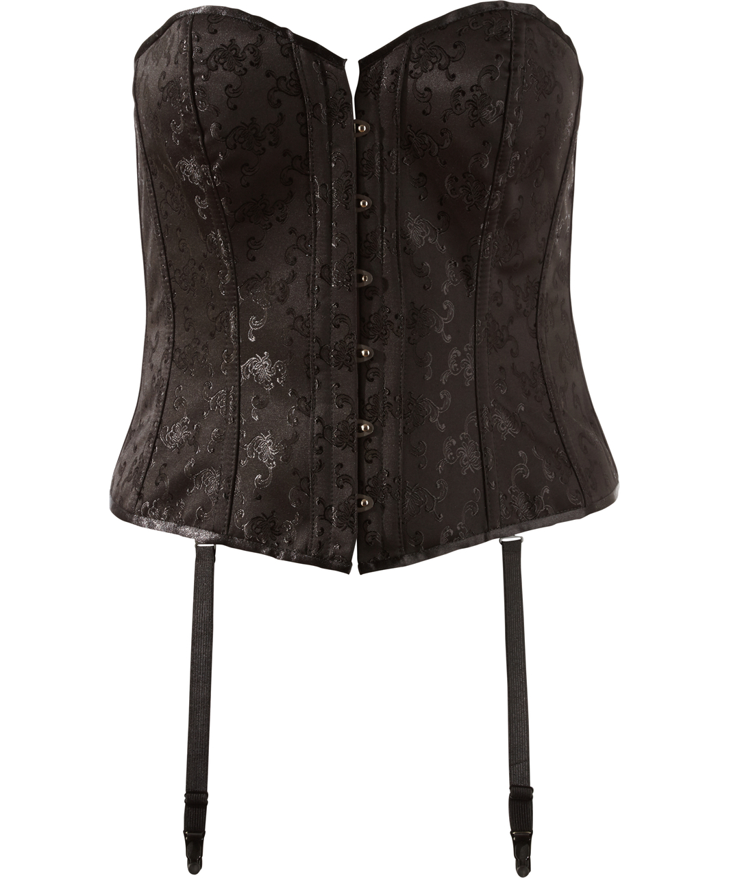 Cottelli Lingerie Zelmira black brocade corset