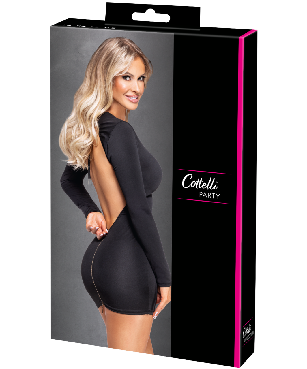 Cottelli Lingerie melna minikleita ar izgriezumu