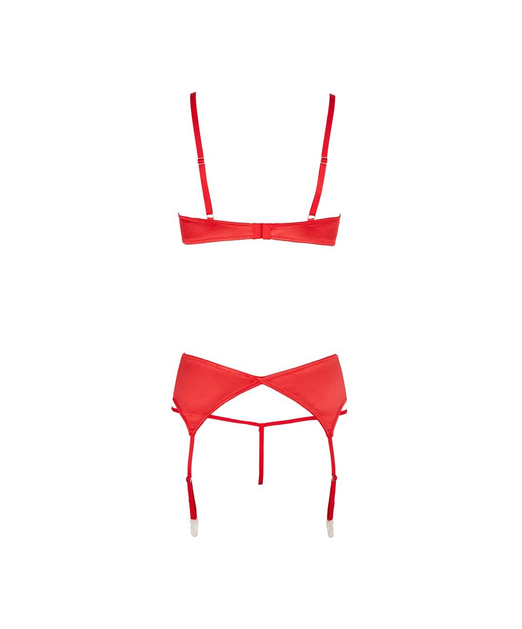 Cottelli Lingerie red shelf bra lingerie set