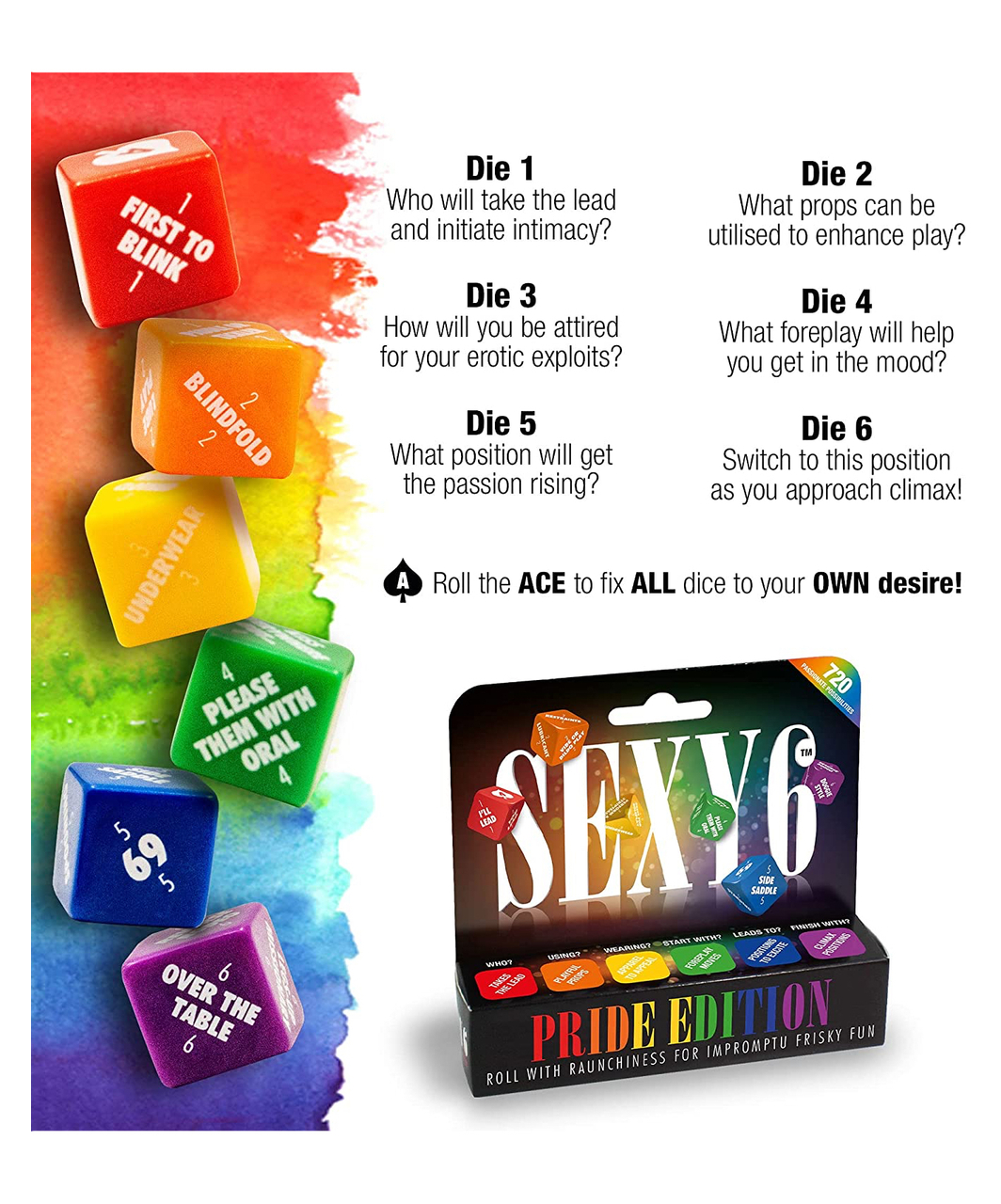 Creative Conceptions Sexy 6 Pride Edition Dice